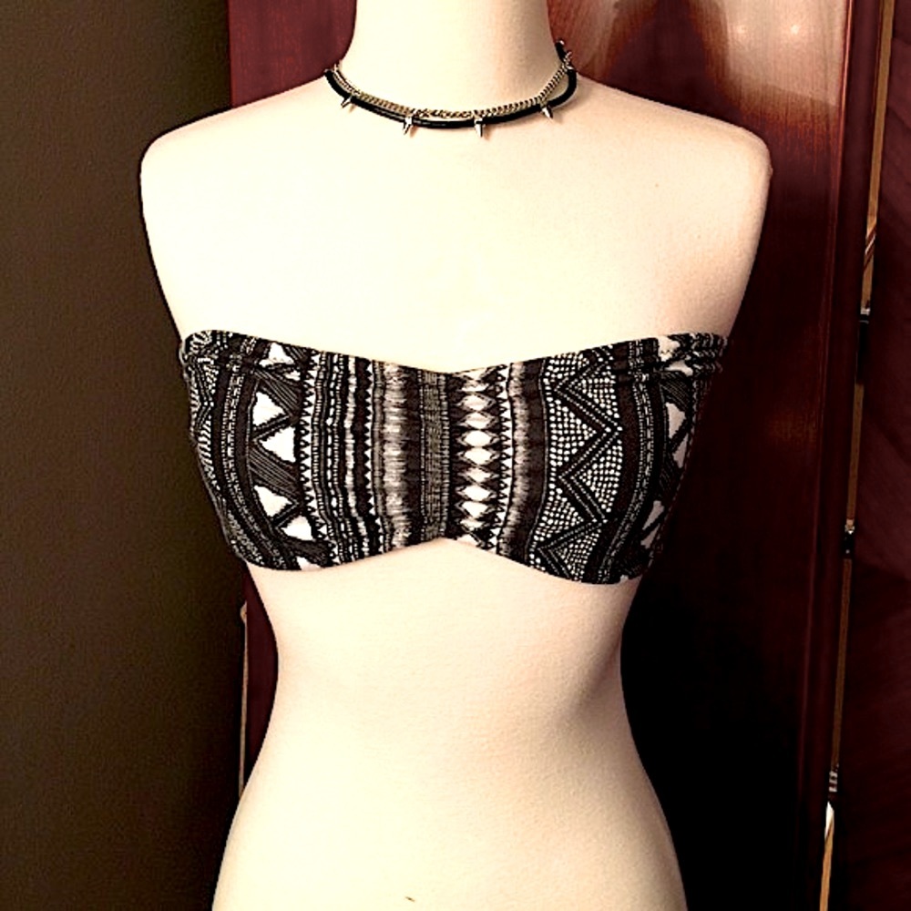 MUDD Tribal Aztec Print Bandeau Top
